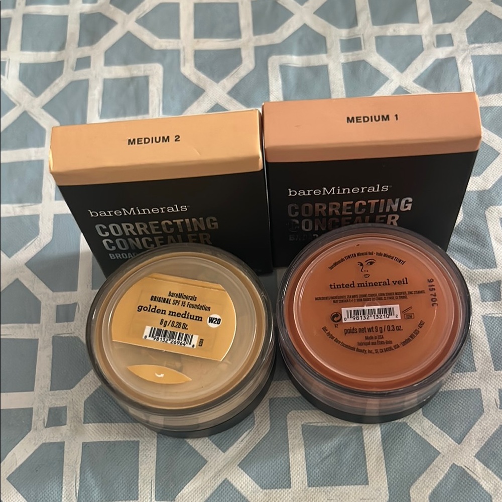 NWT bareMinerals concealer, original foundation, and mineral veil